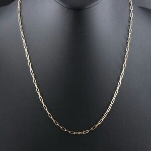 14K Paper Clip Chain Necklace